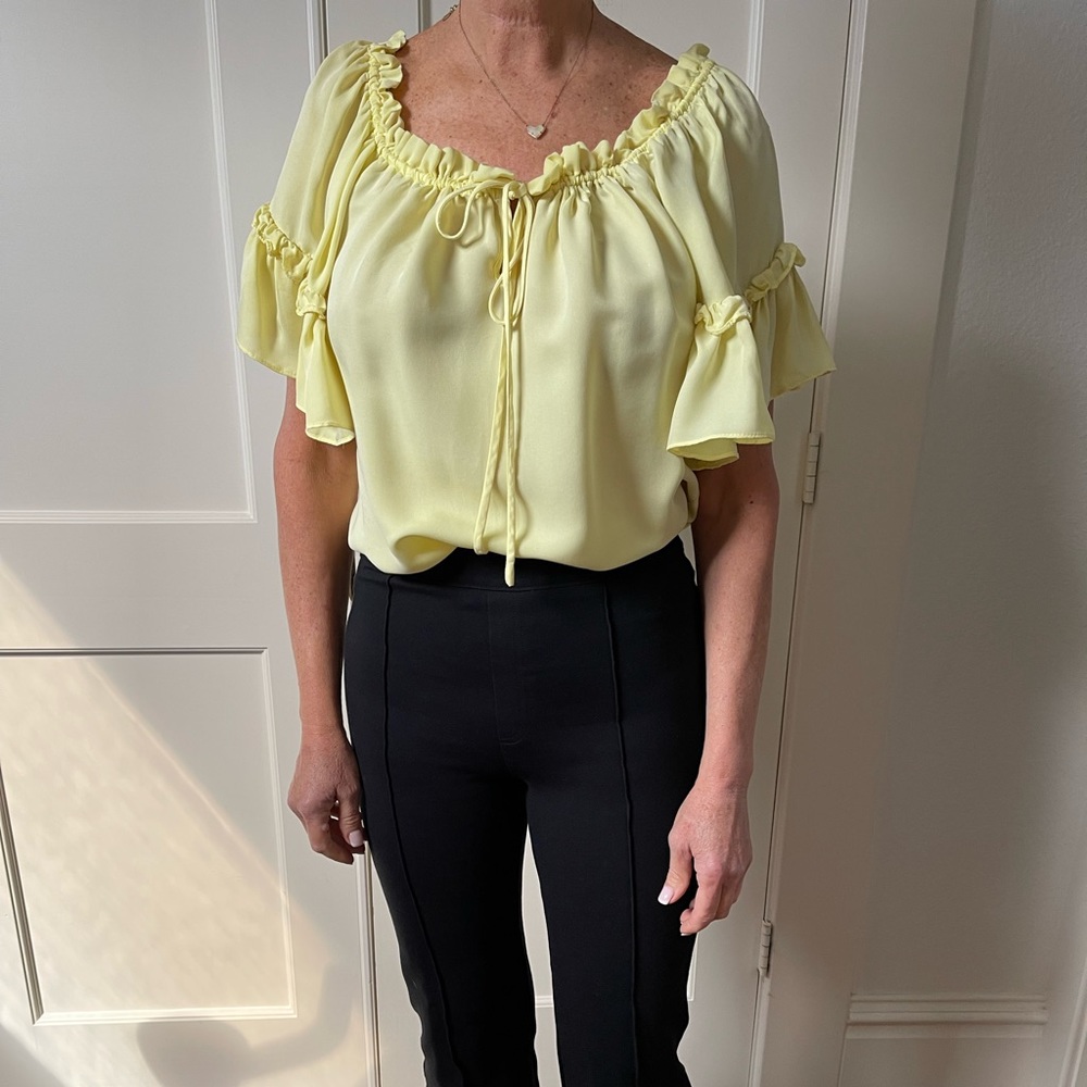 Milly Size L Silk Scoop Neck blouse